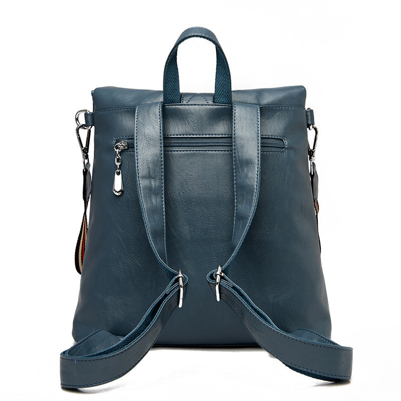 Women's Soft Leather Textured Retro Style Backpacks