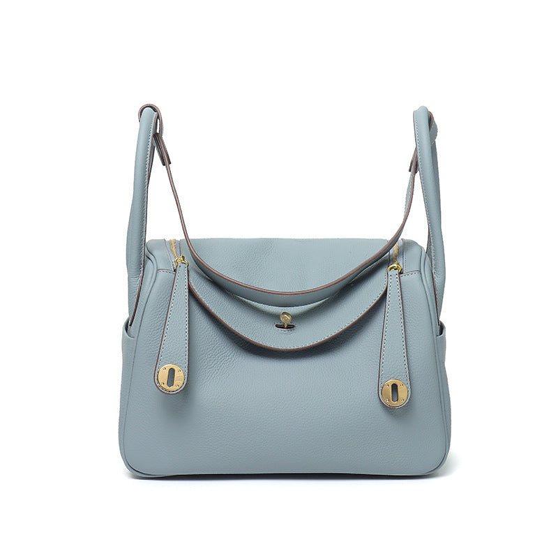 Layer Cowhide Lychee Pattern Lindy Doctor Genuine Leather Crossbody Bags
