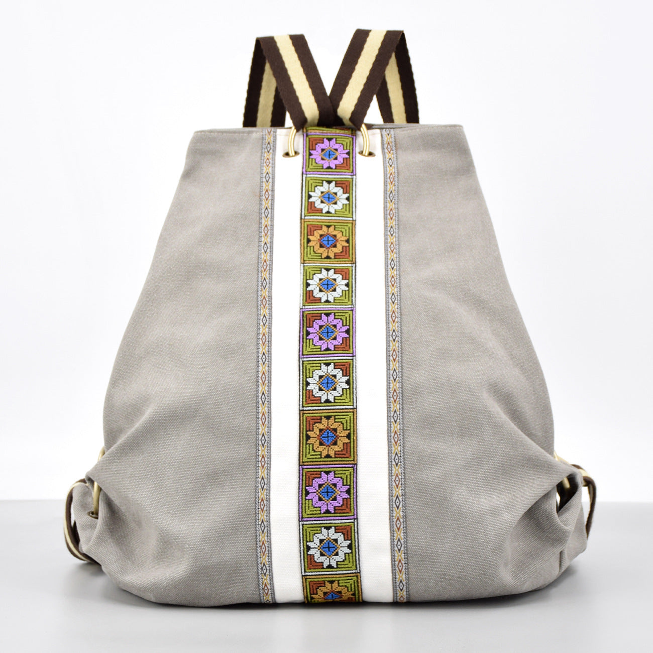 Women's Embroidered Large Capacity Canvas Retro Durable Backpacks