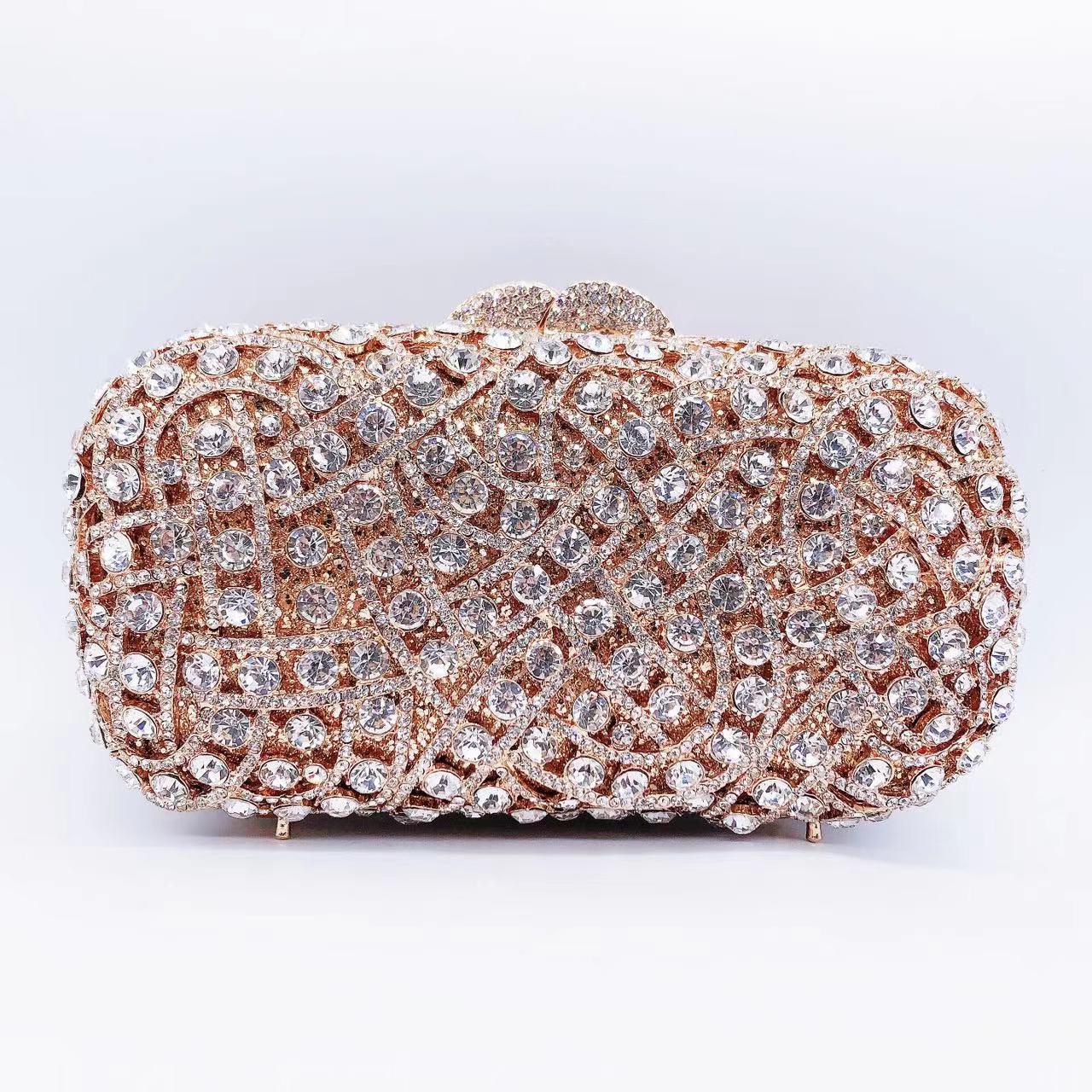 Women's Wei Mermaid Order Diamond Hollow Rhinestone Evening Bags