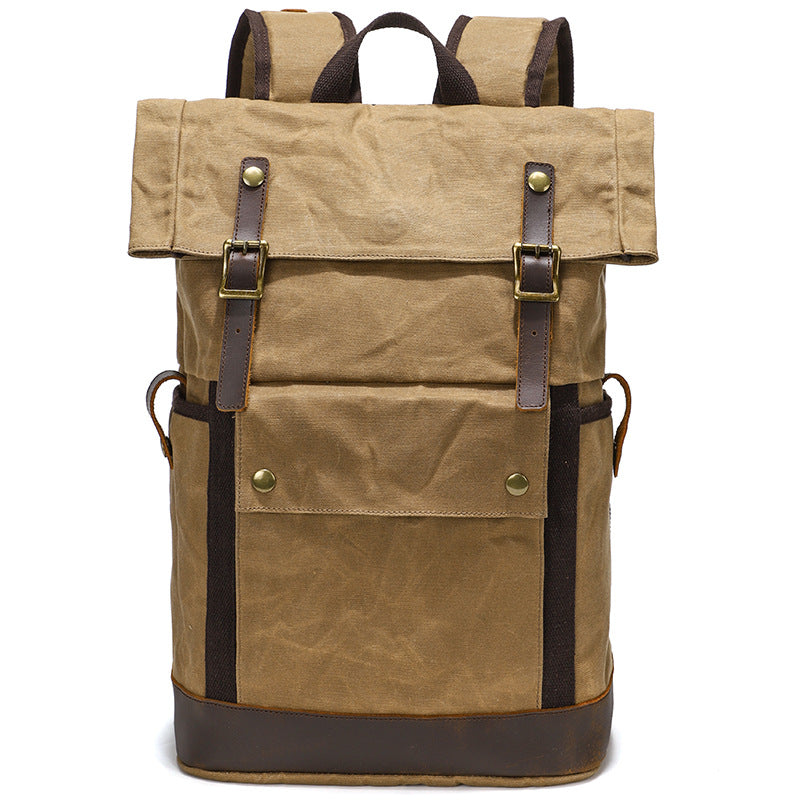 Men's Retro Canvas Large Capacity Waterproof Computer Backpacks