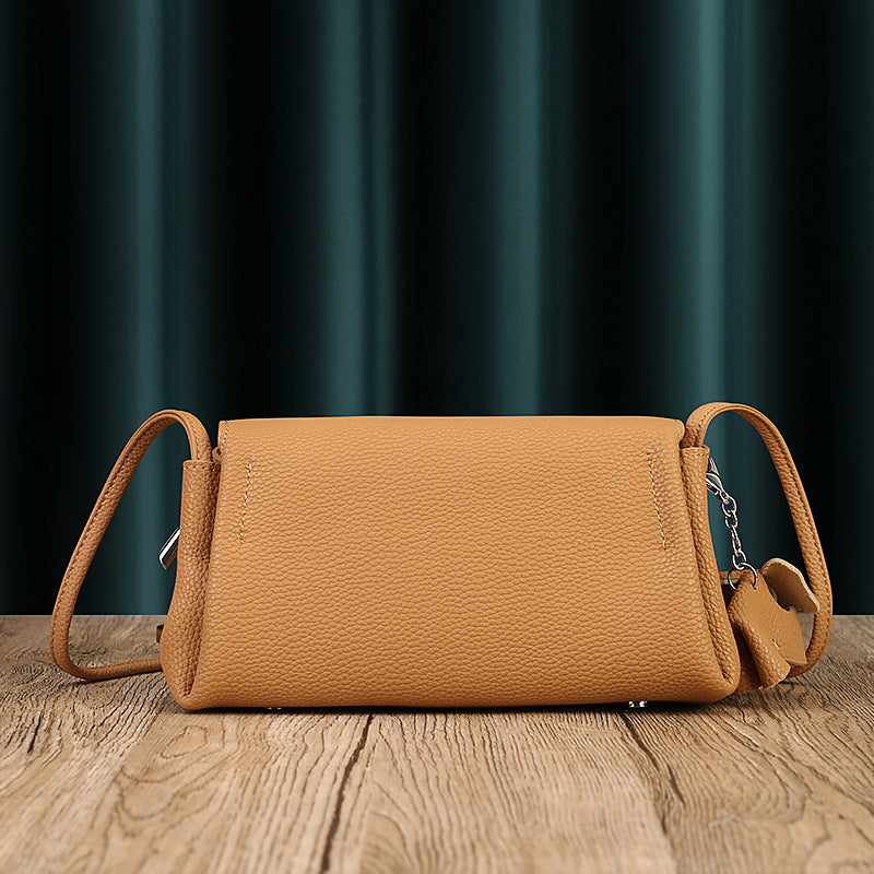 Women's Genuine Leather Soft Cowhide Cloud Pleated Shoulder Bags