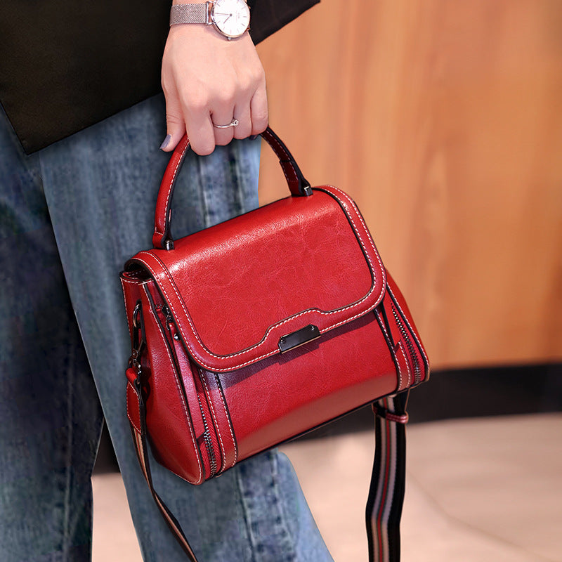 Women's Elegant Comfortable Genuine Leather Design Shoulder Bags