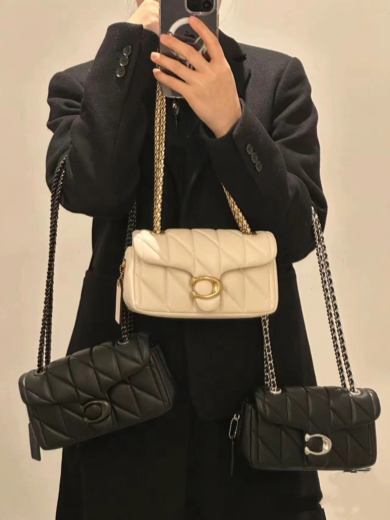 Creative Rhombus Sheepskin Chain Dionysian Underarm Crossbody Bags