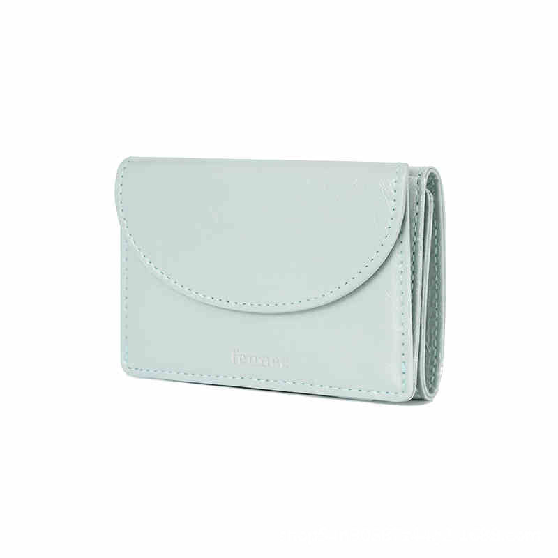 Semicircle Three Cute Folding Cowhide Cash Ladies Wallets