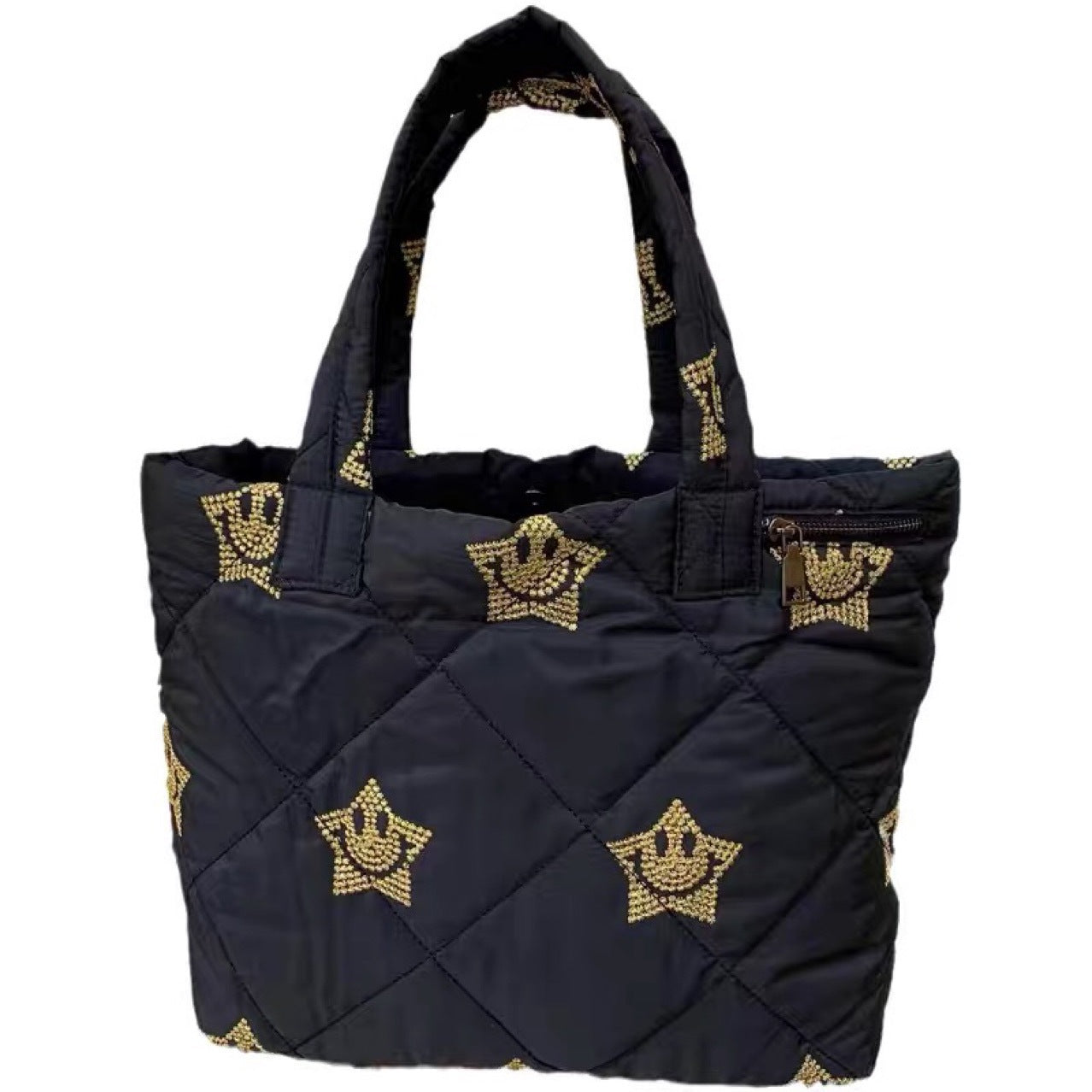 Women's Korean Style Rhombus Space Cotton Large Capacity Shoulder Bags