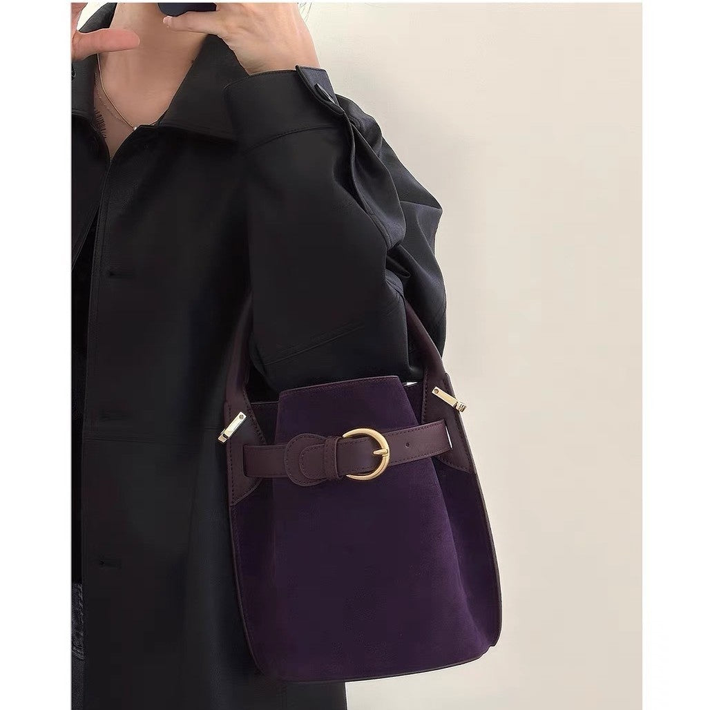 Women's Textured Cowhide For Design Portable Handbags