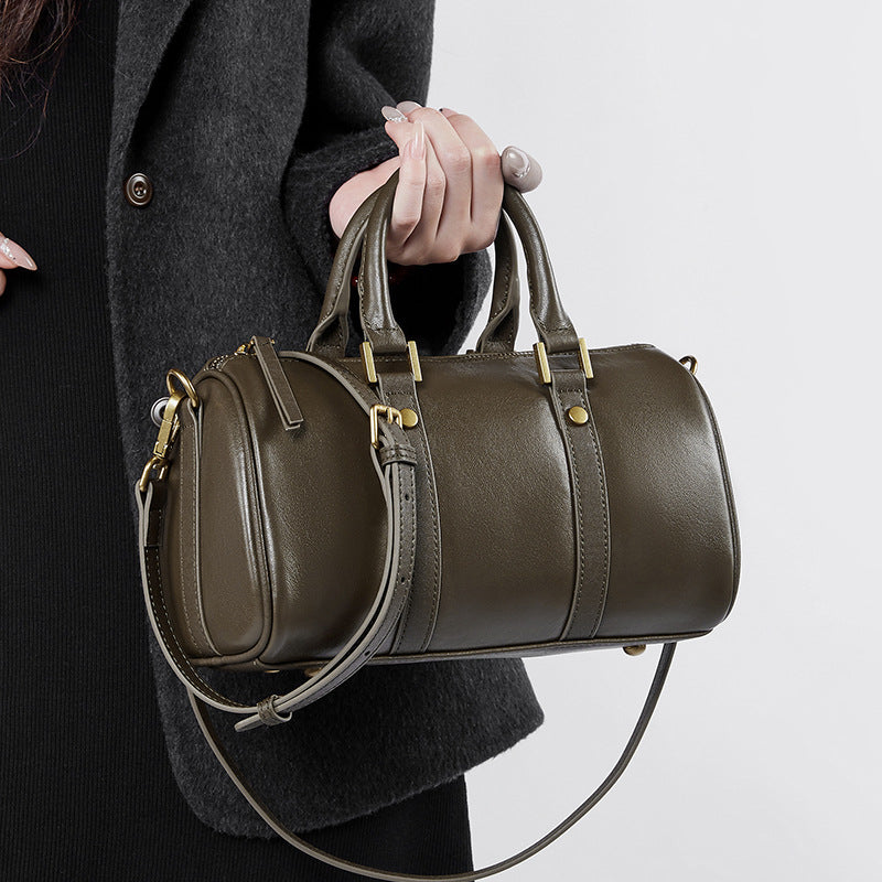 Women's Leather Vintage Light Luxury Western Style Handbags