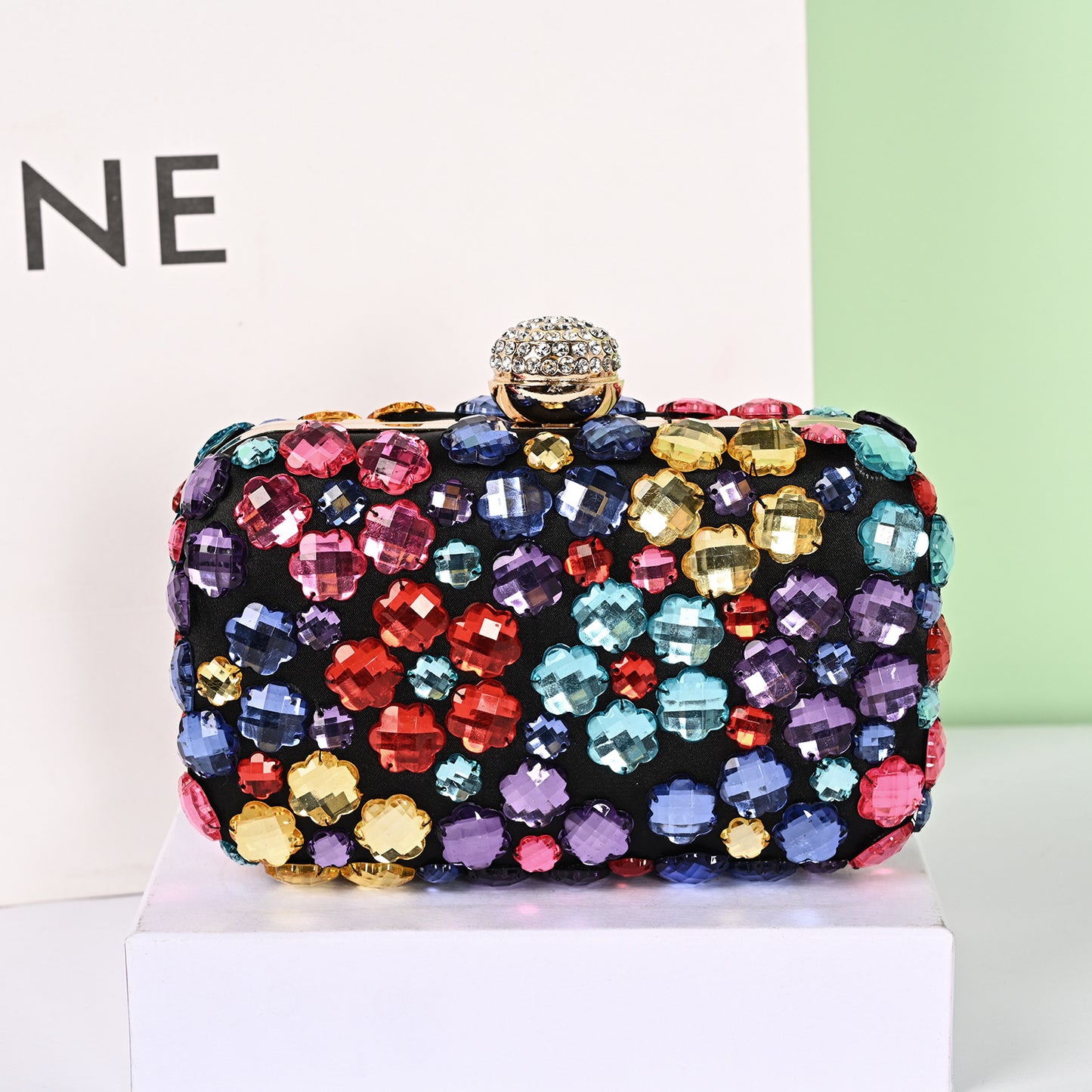 Crystal Dinner Handmade Beaded Three-dimensional Chain Evening Bags
