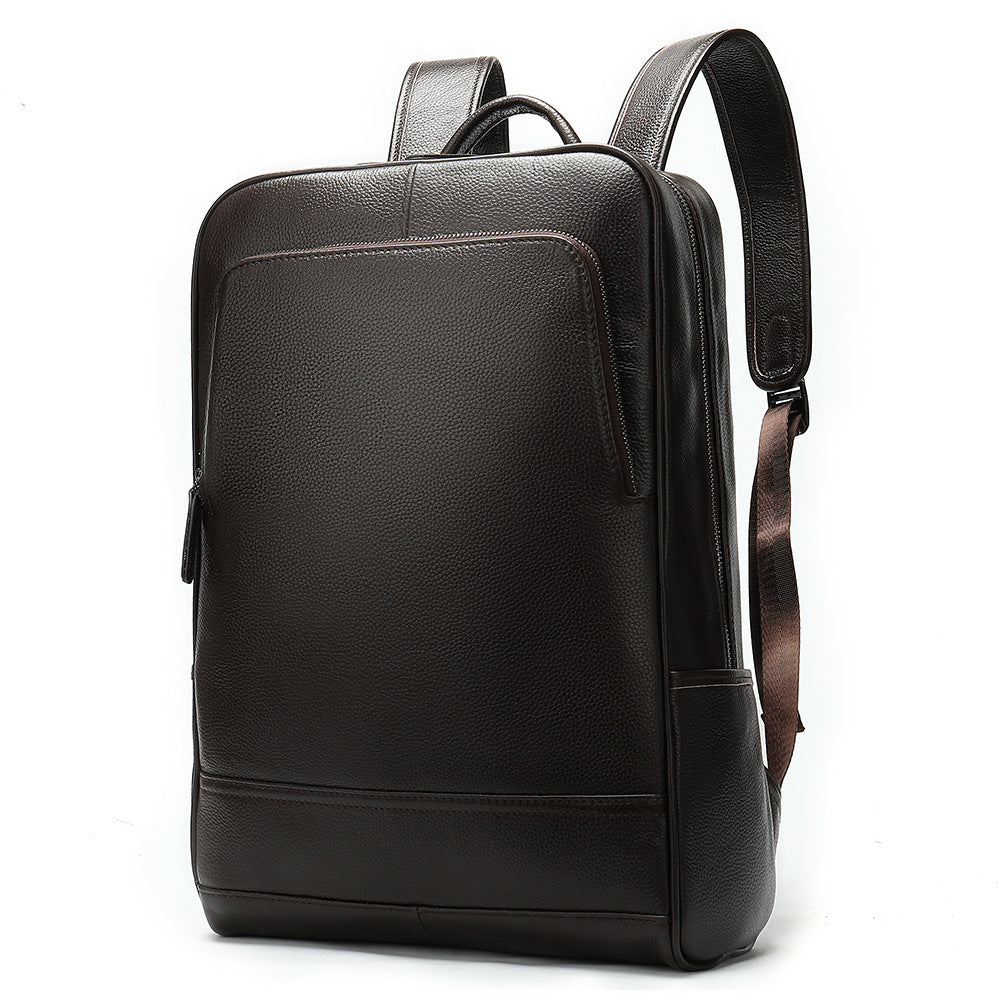 Men's Leather Retro Crazy Horse Inch Computer Backpacks
