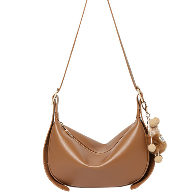 Women's Leather Dumpling Versatile Cowhide Underarm Shoulder Bags