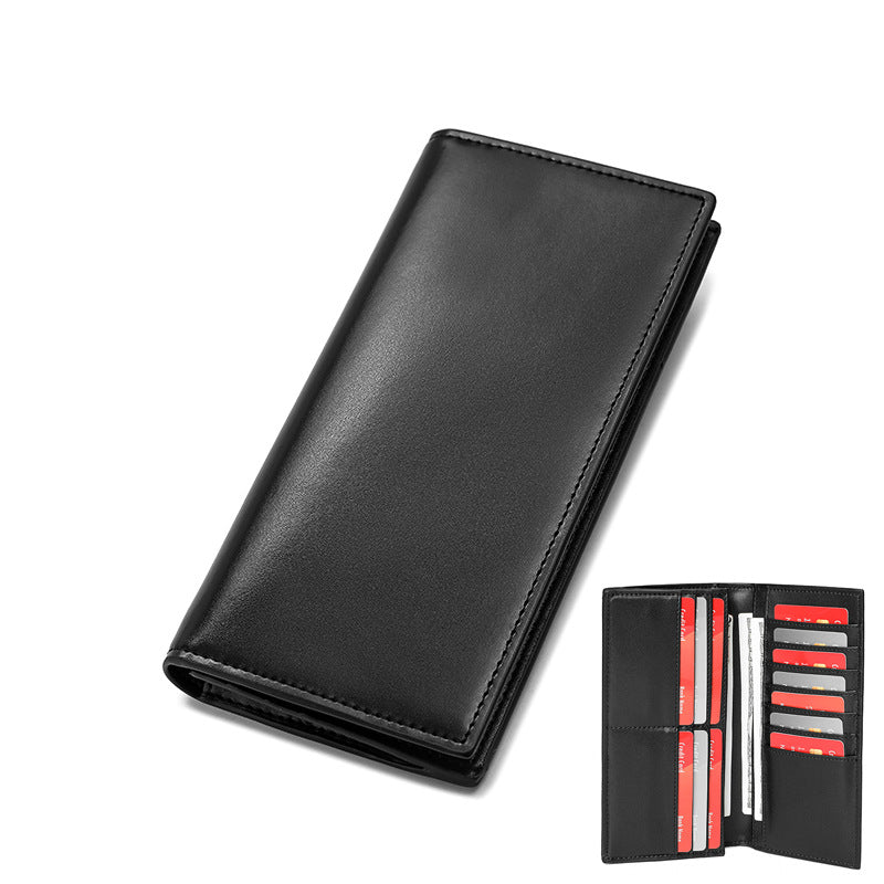 Men's Elegant Leather Long Cowhide Clutch Men's Wallets