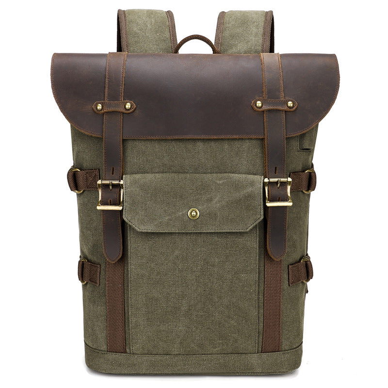 Men's Master Canvas Fashion Computer Retro Crazy Backpacks