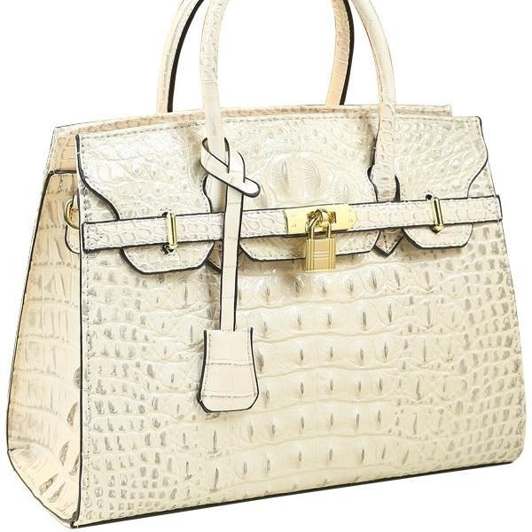 Women's Elegant Crocodile Pattern Big Mother Hard Handbags