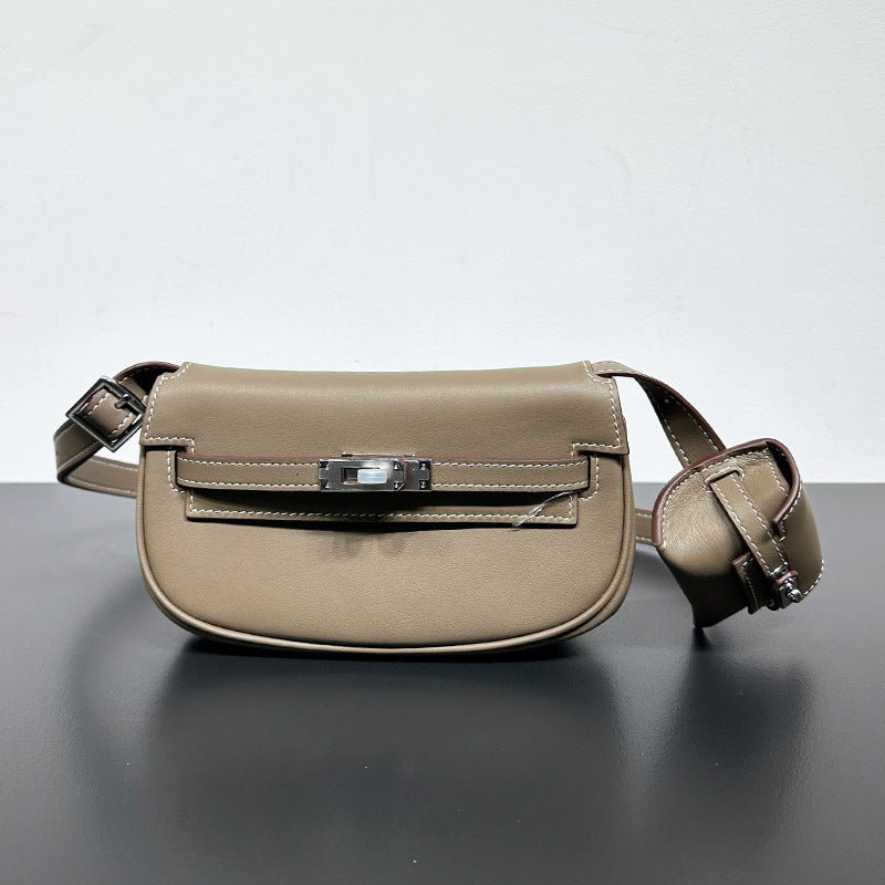 Women's First Layer Cowhide Kelly Leather Mini Bags