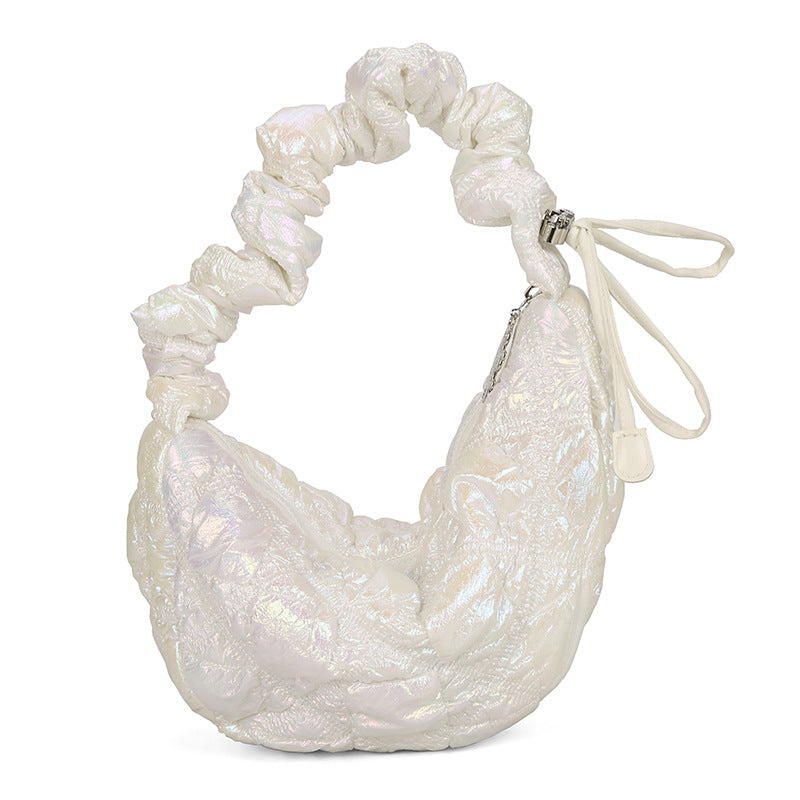 Cloud Pleated Large Capacity Embroidery Thread Shoulder Bags