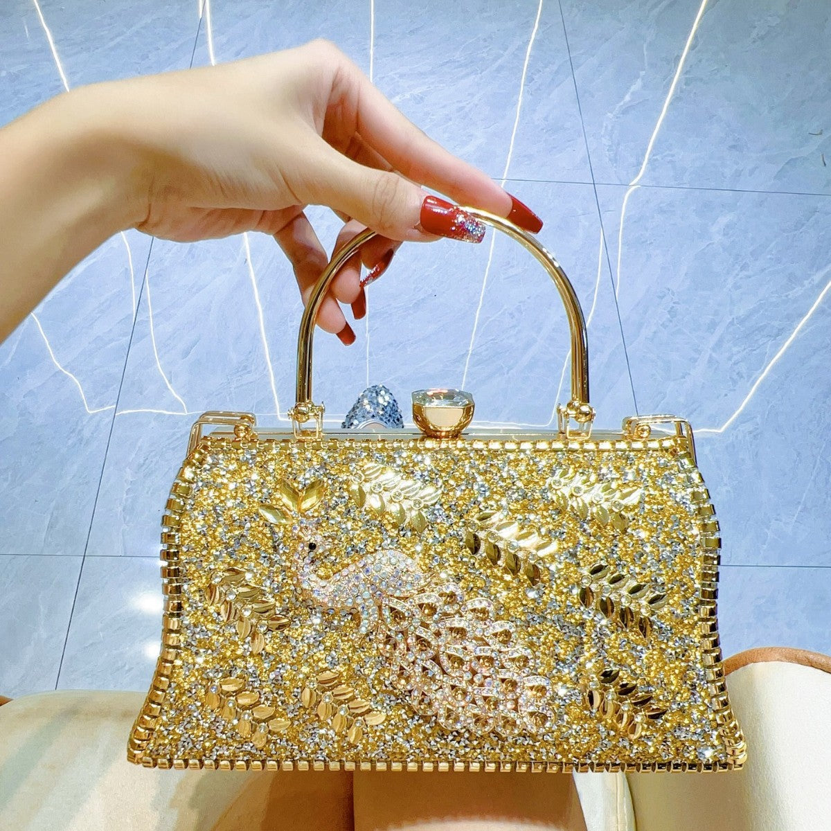 Sculpture Dinner Elegant Wedding Cheongsam Luxury Full Handbags