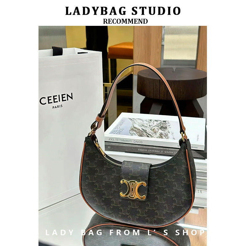Women's High-grade Arc Underarm Presbyopic Selenodont Simple Handbags