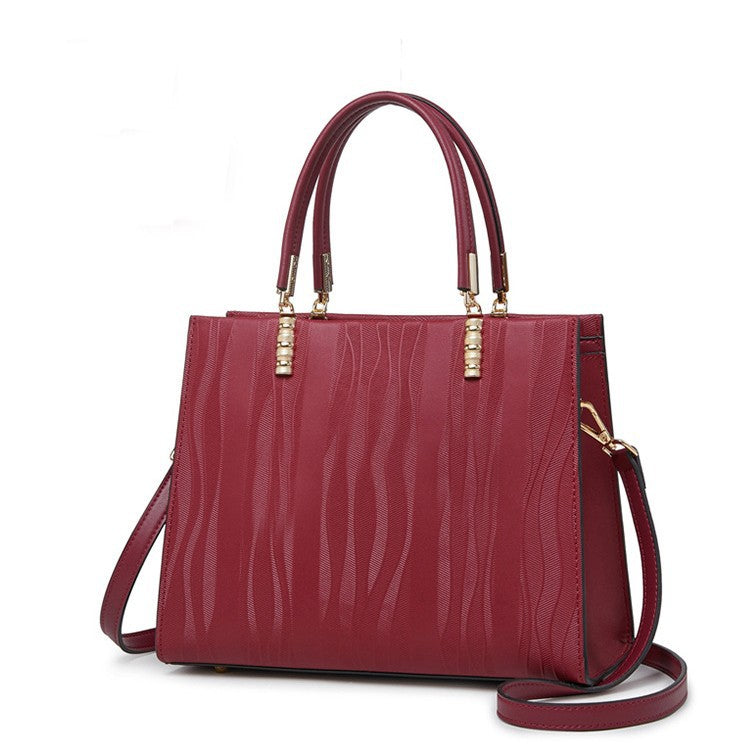 Women's Mother Elegant Portable Large Capacity Red Shoulder Bags