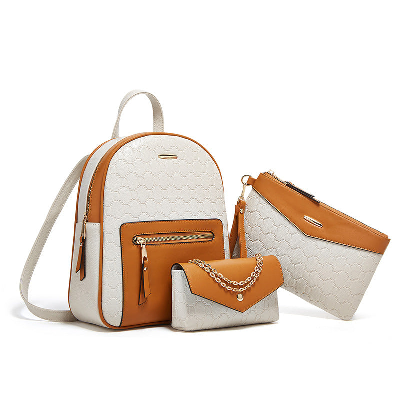 Women's Versatile Pretty Glamorous Three-piece Fashion Backpacks