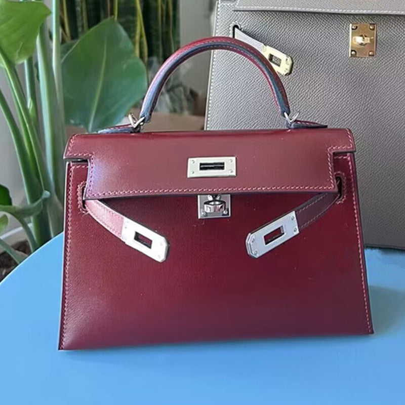 Women's Second Generation Kelly Glossy Cow Leather Handbags