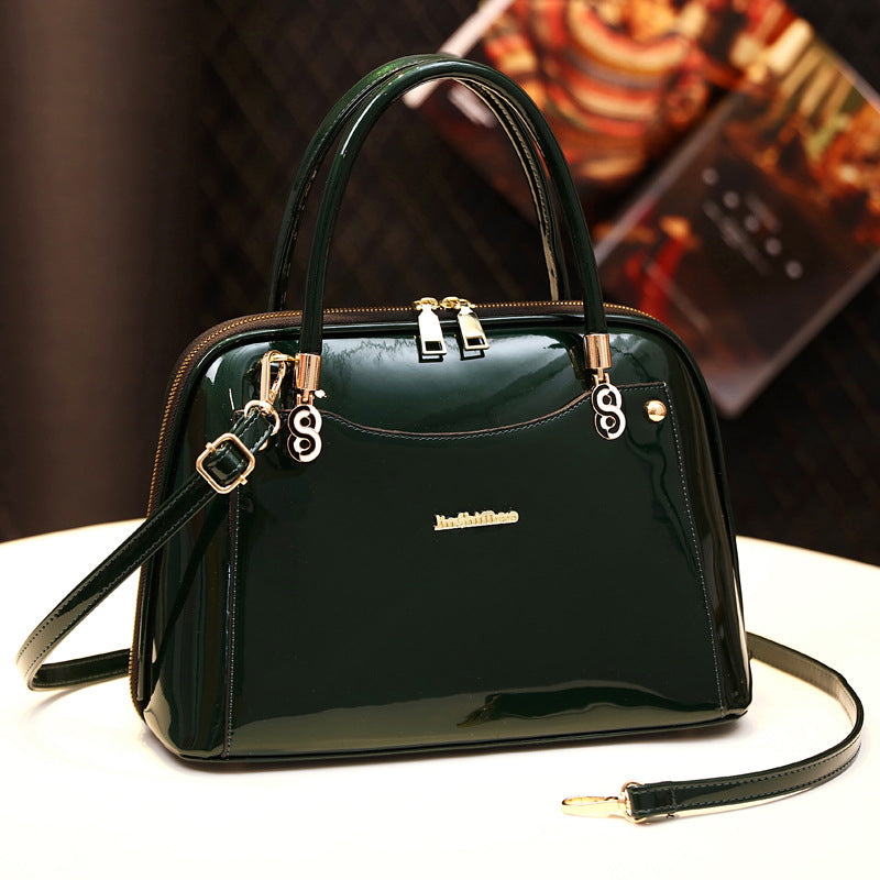 Women's Bright Leather Shell Big Simple Fashion Handbags