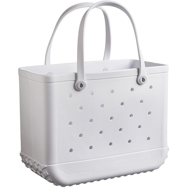 Women's Beach Printed Basket Hole Storage Bags