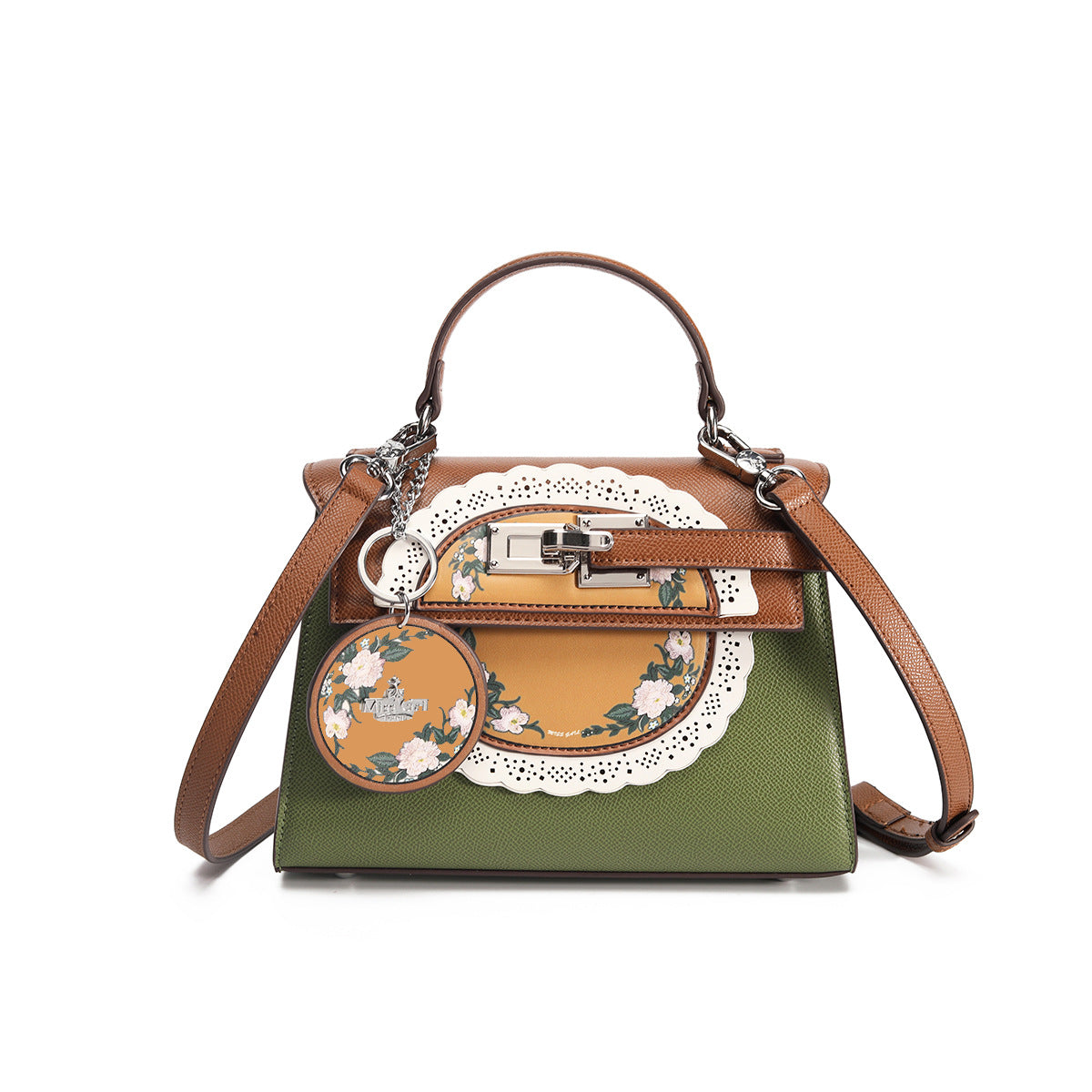 Women's Pastoral Style Chinese Printing Kelly Crossbody Bags