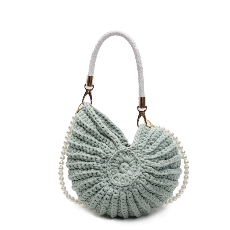 Women's Woven Handmade Seaside Conch Shell Strap Bags