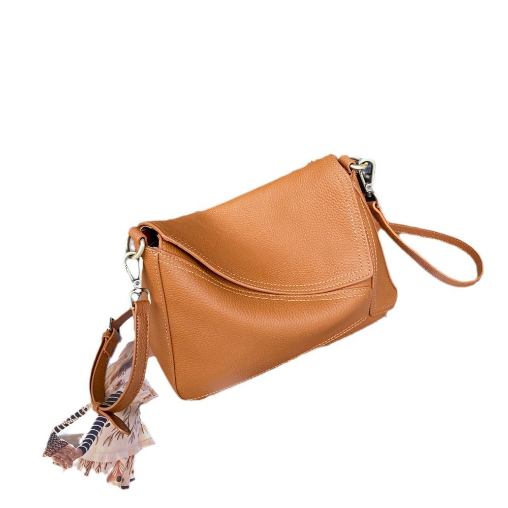 Women's Underarm Geometric Leather Pillow First Layer Crossbody Bags