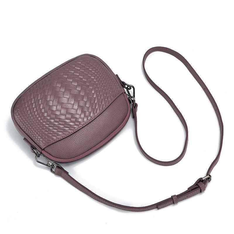 Women's Classic Fashionable Genuine Leather Round Crossbody Bags