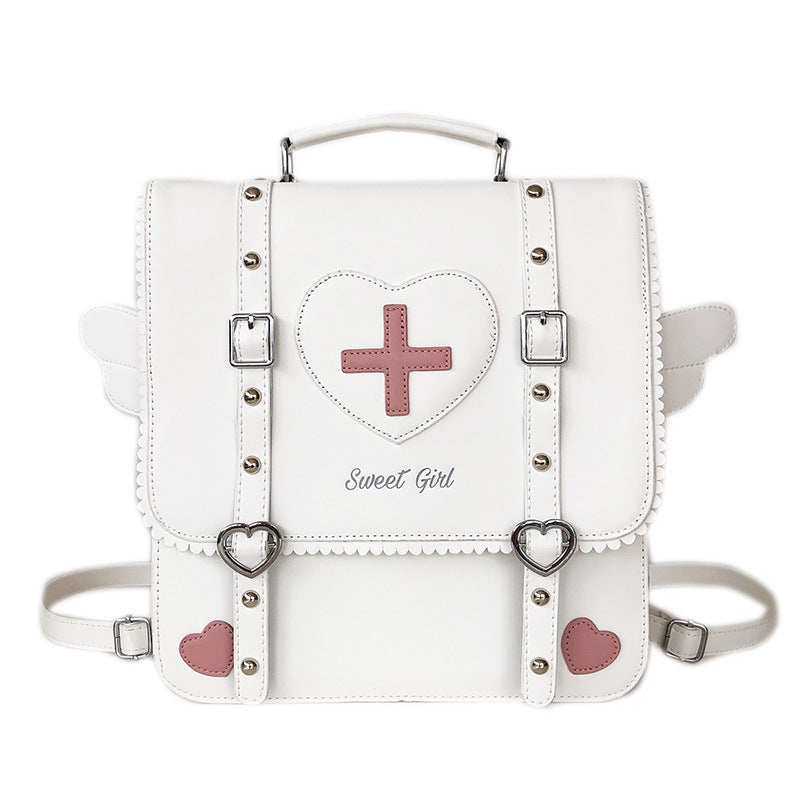 Preppy Style For Schools Anime Love Backpacks