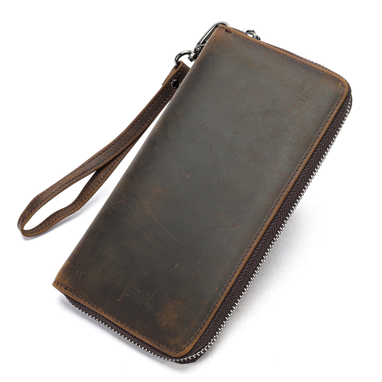 Men's High-grade First Layer Cowhide Clutch Long Men's Wallets