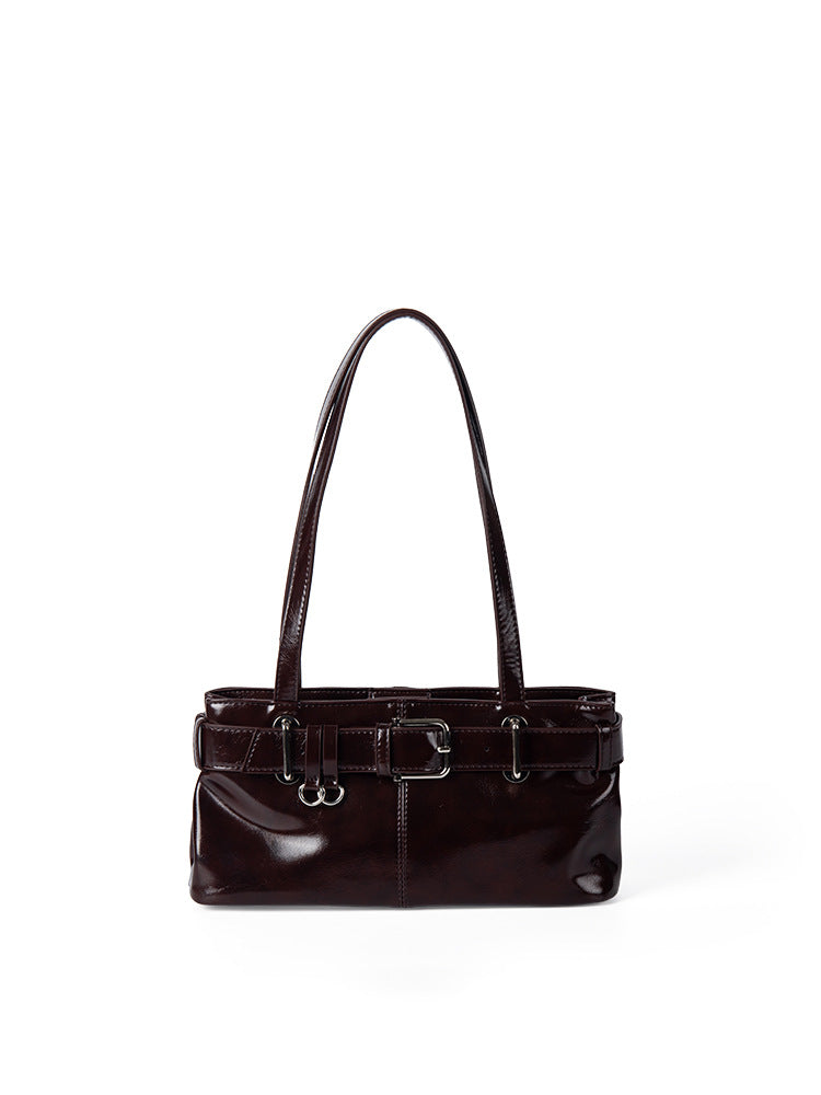 Women's High-grade Versatile Solid Color Magnetic Snap Handbags