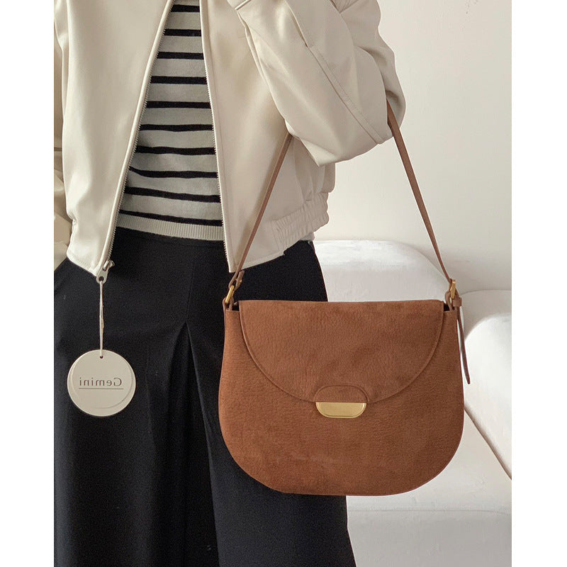 Women's Underarm Large Capacity Genuine Leather Niche Armpit Bags