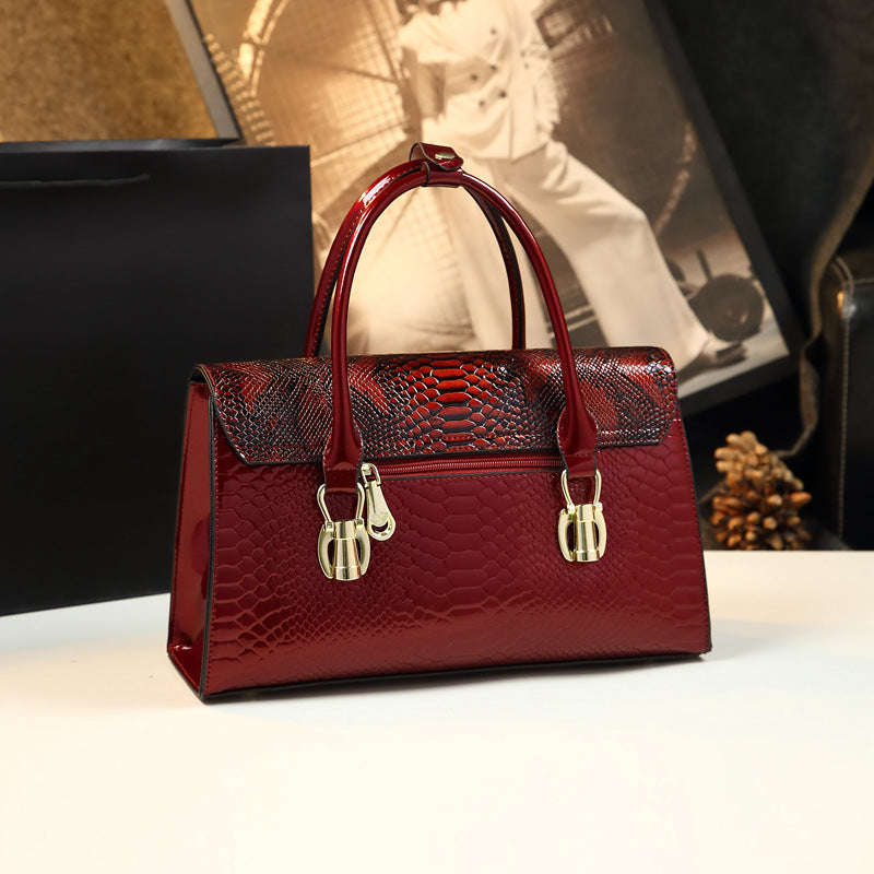 Women's Elegant Cover Crocodile Pattern Mother Stylish Crossbody Bags