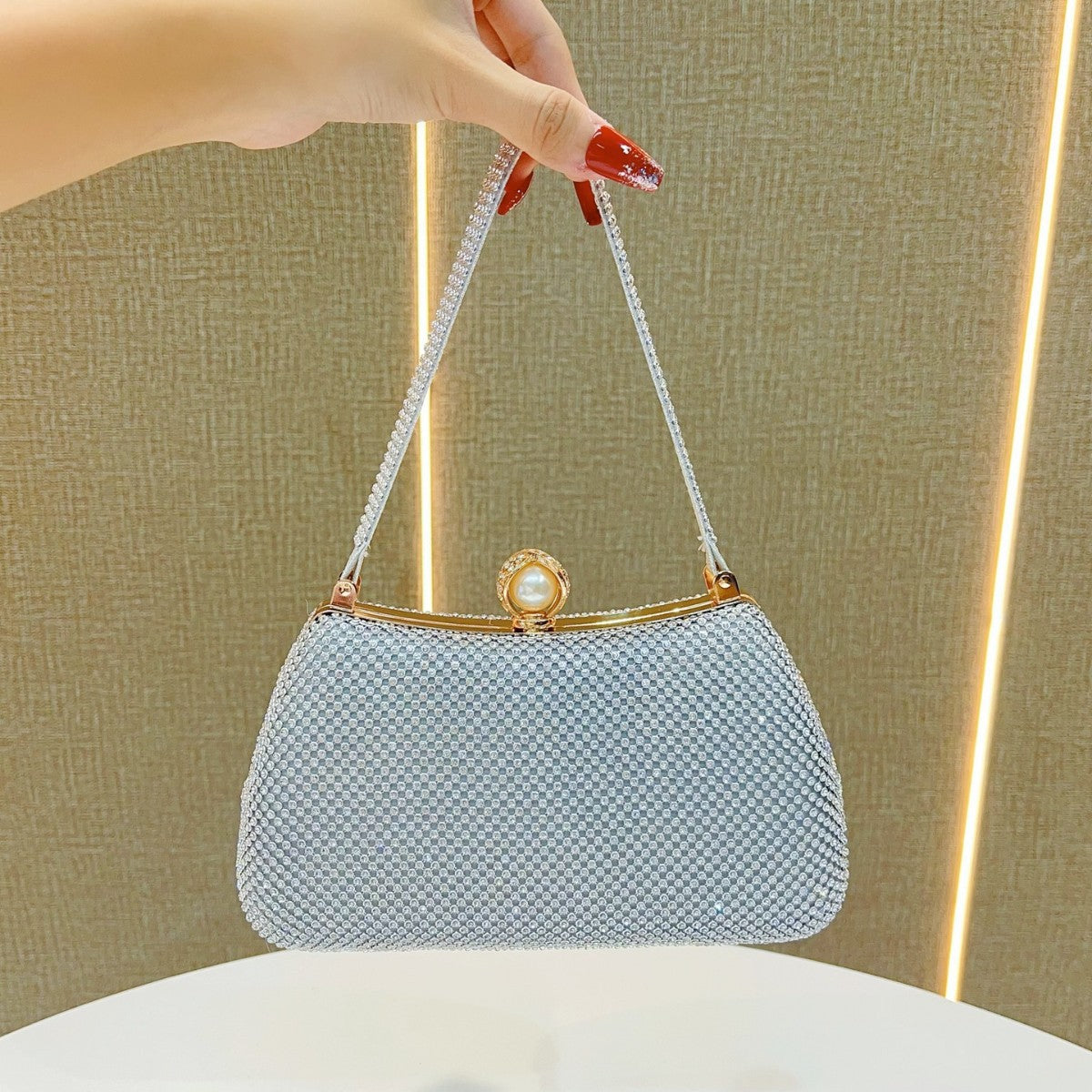 Retro Dinner Rhinestone Full Diamond Dress Evening Bags