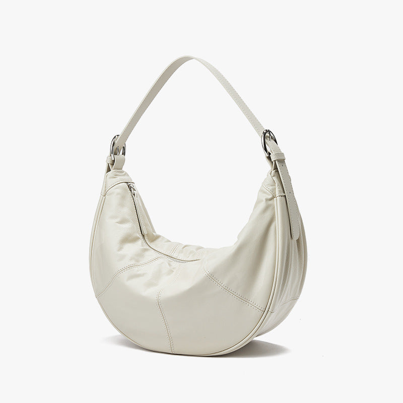 Fashion High-grade Soft Cloud Selenodont Large Capacity Genuine Bags