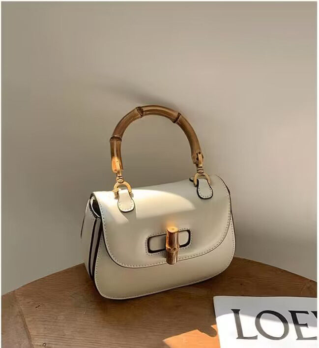 Women's Bamboo Vintage Saddle Niche Fashion Oblique Bags