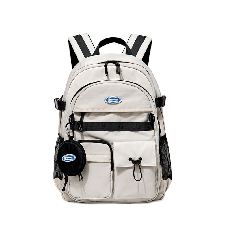 Female College High Junior White Computer Backpacks