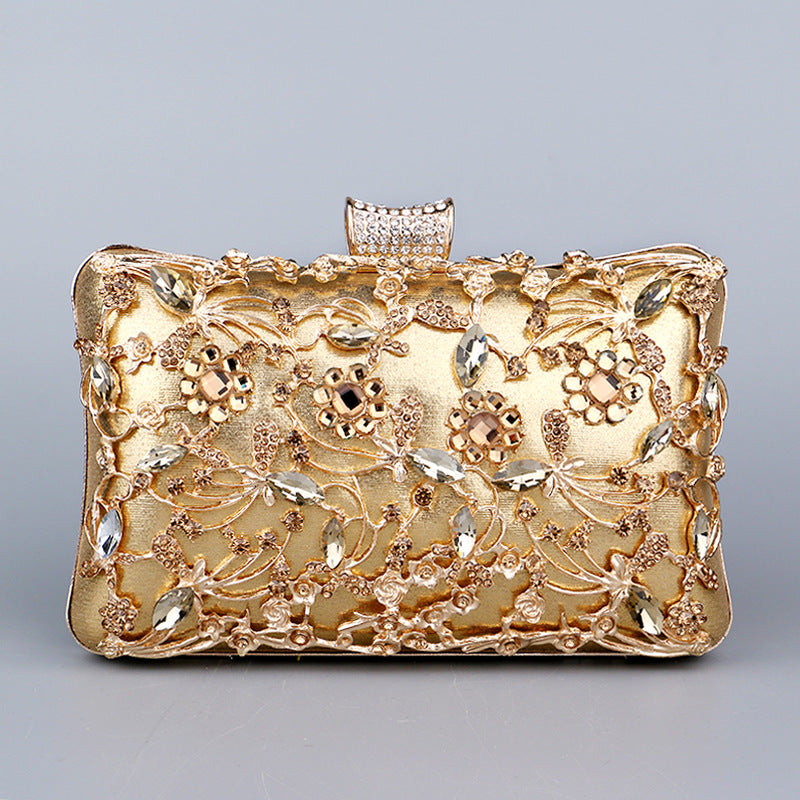 Women's Diamond Retro Banquet Hand Holding All Evening Bags