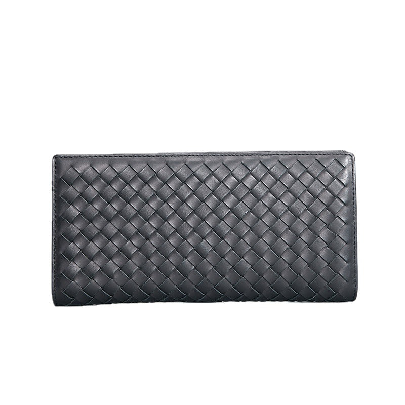 Men's Authentic Leather Weave First Layer Cowhide Men's Wallets