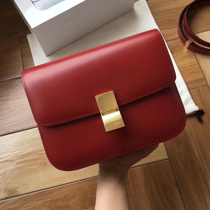 Women's With Gift Box First Layer Cowhide Crossbody Bags