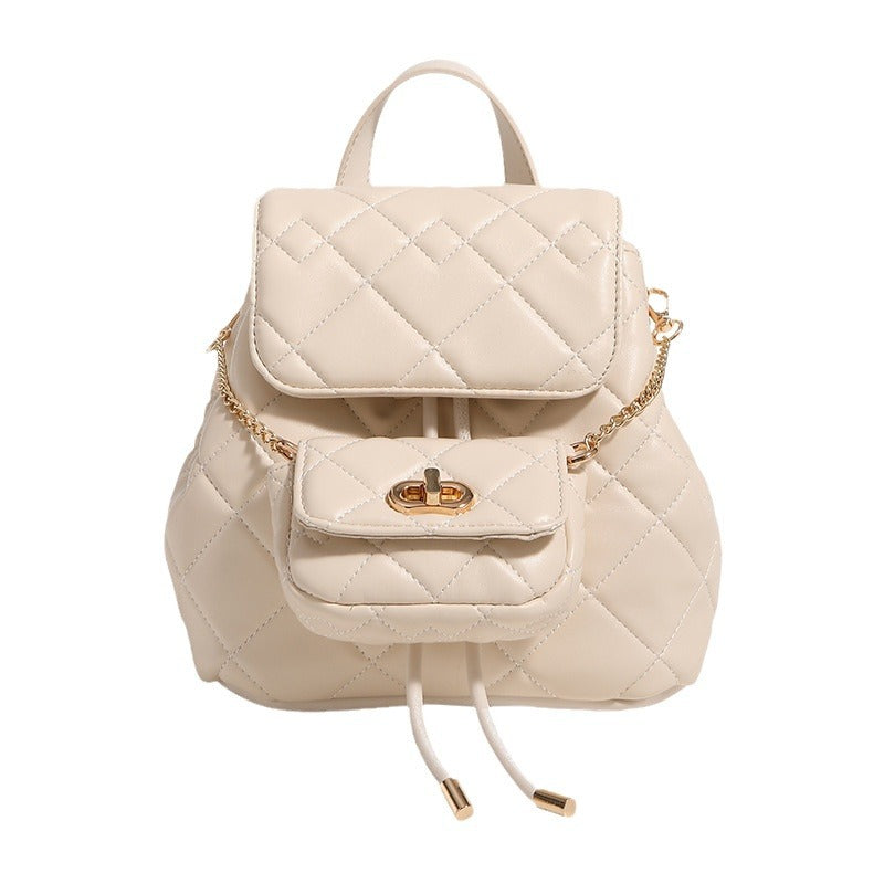 Women's Classic Style Rhombus Female Niche High Backpacks