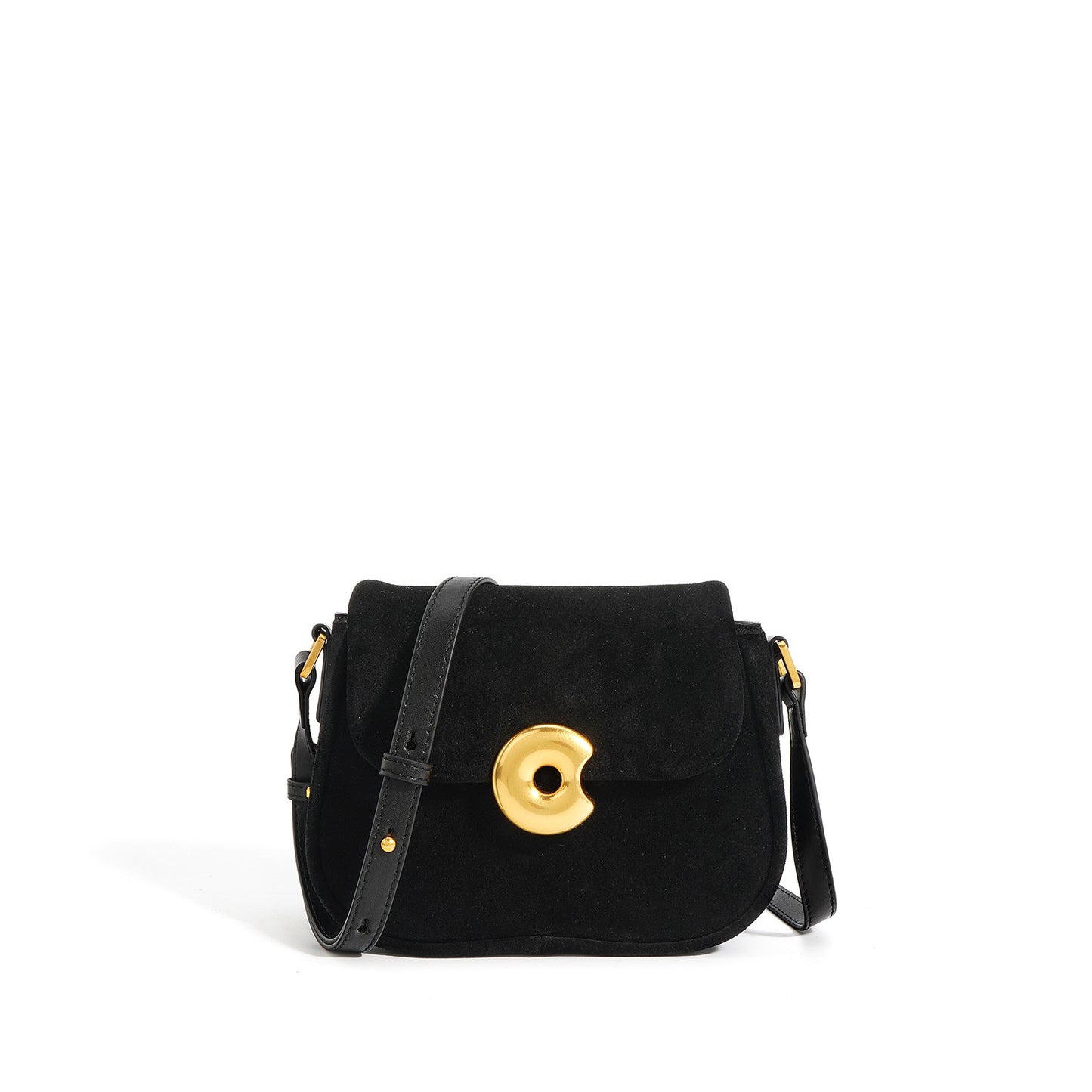 Genuine Leather Saddle Popular Niche Textured Shoulder Bags