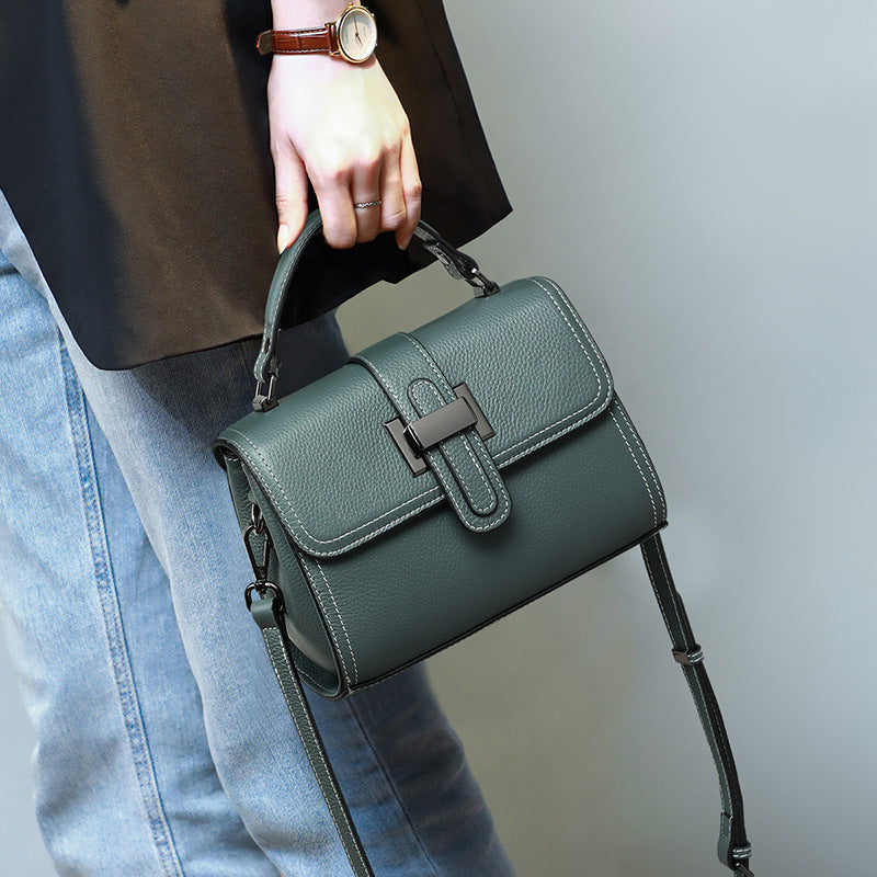 Women's Commuter Fashionable High-grade Genuine Leather Portable Crossbody Bags