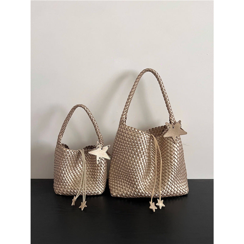 Women's Woven Large Capacity High-grade Hand-held Shoulder Bags