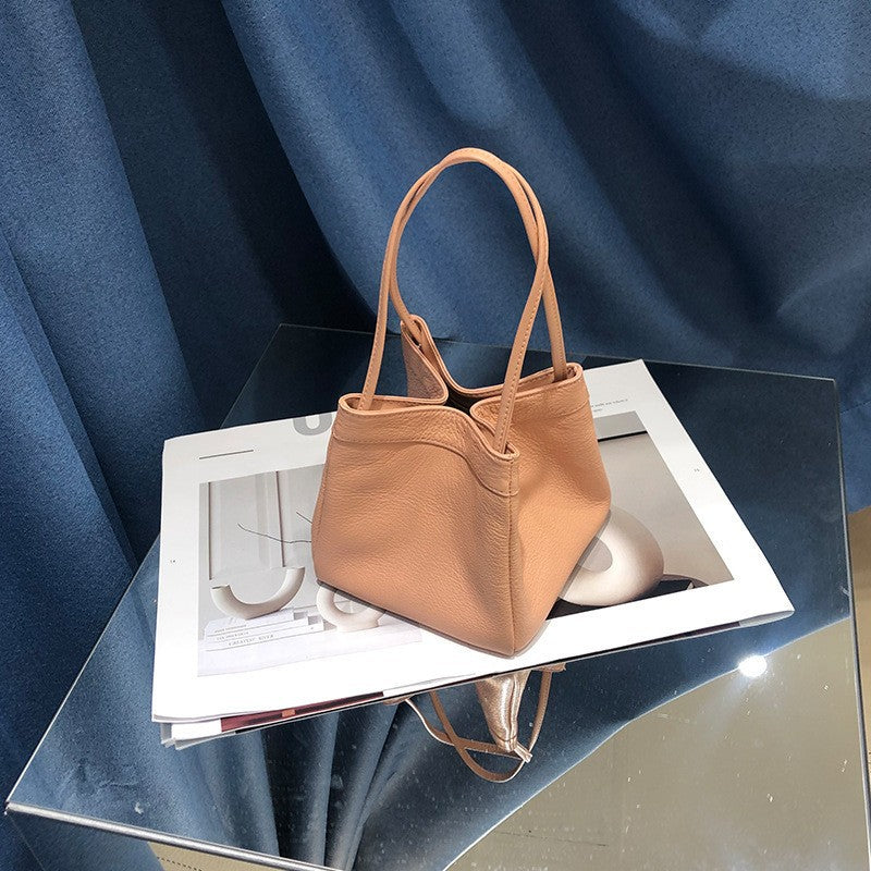 Women's Goat Leather Simple Fashion Genuine Handbags