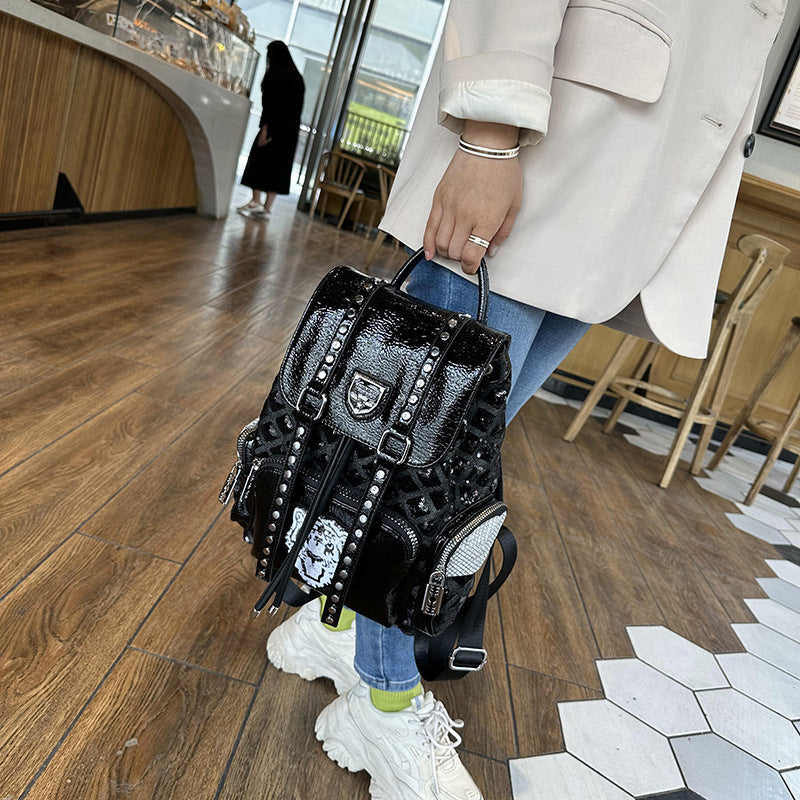 Women's Sequin Trendy Unique Versatile British Style Backpacks