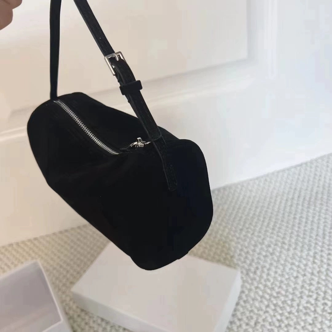 Round High Sense Mini Cowhide One Handbags